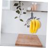 Alipis 2pcs Bohemian Banana Hanging Hooks Set Hand-Woven Cotton Rope for Kitchen Fruit and Vegetable Display Stylish Wall Organizer with Wooden Beads Grey Color view 4