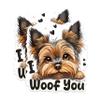 (2 Packs) I Woof You Cute Yorkie Magnets - Yorkie Pet Mom Dad Yorkshire Terrier Magnets - 5 Inches On Longest Side - Premium Magnet - for Fridges, Toolboxes, Cars - Made in USA - MAG2348 view 1