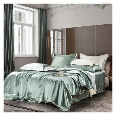 600TC Cotton White with Gray/Blue Embroidered Soft Duvet Cover Set Bed Sheet Pillowcase Double Queen King 4Pcs Bedding Set,Bed
