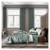 600TC Cotton White with Gray/Blue Embroidered Soft Duvet Cover Set Bed Sheet Pillowcase Double Queen King 4Pcs Bedding Set,Bed view 2