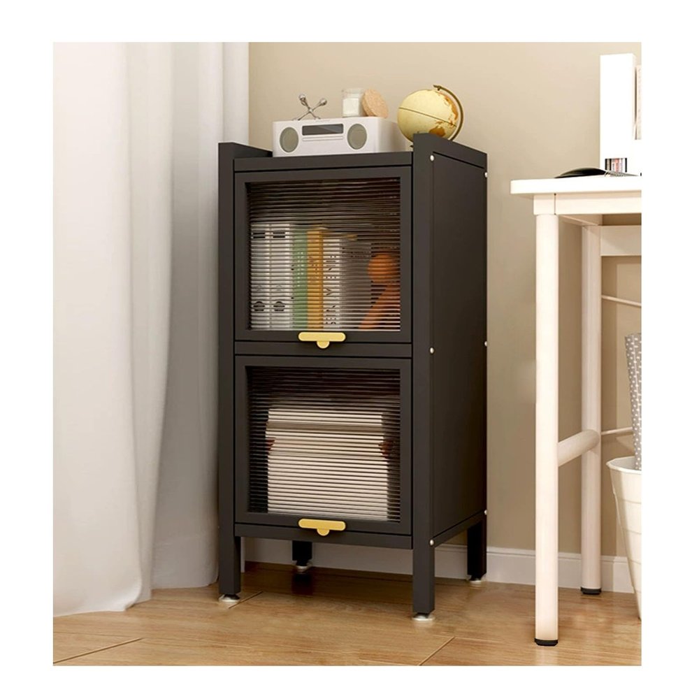 Acrylic Display Cabinet with 90 Flip Door,Dustproof Collection Cabinet, Carbon Steel Floor Standing Bookcase, for Living Room, Bedroom, Home Office,Large Capacity(B,L30*H92.4cm/L11.81*H36.37in)