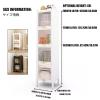 Acrylic Display Cabinet with 90 Flip Door,Dustproof Collection Cabinet, Carbon Steel Floor Standing Bookcase, for Living Room, Bedroom, Home Office,Large Capacity(B,L30*H92.4cm/L11.81*H36.37in) view 2