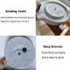 JevLoN Natural Granite Stone Grain Mill - Hand Crank Grinder, Grain Mil with Oak Wood Stand, Manual Grinder for Rice, Coffee Beans, Wheat, Beans(22x35cm) view 4