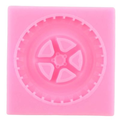 Fondant Mold for Cake,Round Tire Fondant Mold Truck Wheel Silicone Molds Steampunk Gear Candy Resin Clay Mould Cake Decorating Tools Chocolate Moulds 6.7x6.7cm