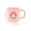 FRCOLOR Pink Toothbrush Holder with Handle, Cartoon Bunny Animal Mouthwash Cup for Kids Children Brushing Teeth, Reusable Rinse Plastic Tumbler for Bathroom Sink and Travel 4.72X3.34X3.14In view 3