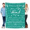 Kendt Mom Gifts,Mothers Day Birthday Gifts for Mom,Mother Mama Gifts from Son Daughter,Super Soft Fleece Throw Blanket for Couch (Mint Blanket 60"x50") view 1