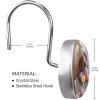 12pcs Butterfly Flower Rabbit Shower Curtain Hooks, Rustproof Decorative Shower Curtain Hanger Rings Roller, Stainless Steel Round Shower Rings Hangers for Bathroom view 3