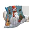 Throw Blanket for Bed Lightweight Christmas Snowman Flannel Blanket Soft Cozy Couch Blanket with Plush Warm Blanket for Sofa Bed All Seasons 30"*40"76 * 100cm view 2