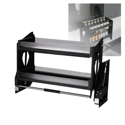 BXKCFYBSQ Cabinet Pull Down Shelf,Aluminum Alloy Storage Lifting Basket,Space-Saving,30kg Weight-bearing,for Kitchen Bar Cafe Storage(900mm)