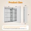 20" x 30" x 5.3" Medicine Cabinet with Lights for Bathroom, 2 Outlets & 2 USB Ports, Built-in Sensing Light, 3 Colors Temperature, Stepless Dimming, Defog, Adjustable Shelves, Wall Mount or Recessed view 2