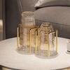 Elegant Acrylic Cup Holder Disposable Cup Storage Organizer Home Coffee Tea Cup Rack Stylish Storage Solution (Gold, 2 Seat) view 3