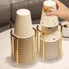 Elegant Acrylic Cup Holder Disposable Cup Storage Organizer Home Coffee Tea Cup Rack Stylish Storage Solution (Gold, 2 Seat) view 4
