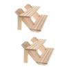 DEARMAMY 2pcs Jewelry Displays to Sell on Wooden Display Stand Earring Display Stands Necklaces and Bracelets Organizers view 1