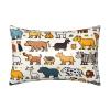Cartoon Animals Personalized Printed Faux Silk Hair Care Pillowcase 20 x 30 Inch Soft Breathable Home Pillowcase Single Pack view 1