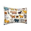 Cartoon Animals Personalized Printed Faux Silk Hair Care Pillowcase 20 x 30 Inch Soft Breathable Home Pillowcase Single Pack view 2