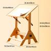 Art Desk, Architect Table, Drawing Board, Artist Tilts Flat Table, Adjustable Laptop Table, for Writing, Design, Reading(23.6x35.4in/60x90cm) view 3