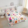 Erosebridal Cute Rabbit Toddler Bedding Set,Cartoon Bunny Floral Comforter Set for Kids Child Teens,Funky Wildflower Duvet Insert,Woodland Animals Reversible Kawaii Quilt Set Room Decor,2 Pcs view 4