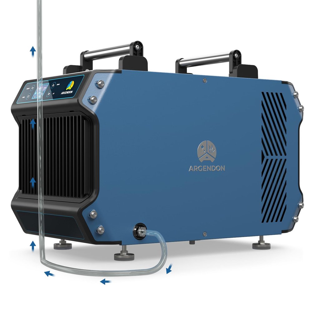 ARGENDON 145 Pint Crawl Spaces Dehumidifier with Pump, Commercial Dehumidifier with Drain Hose for Basement, Auto Defrost, Compact, Large Spaces up to 1800 Sq.Ft, 5 Years Limited Warranty