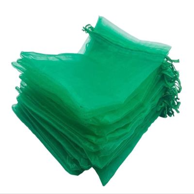 CLENEA 100PCS Grapes Fruit Protection Bags Garden Mesh Bags Agricultural Orchard Control mesh Vegetable Bags(Dark Green,10 x 15 cm)