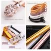 2.8mm Thickened Aluminum Alloy Wall Thickness 28mm Large Diameter Side Mounted Curtain Rod Single Track Double Track Rose Gold 1 Piece(140cm(55.1inch),Double) view 4