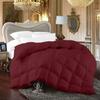 Cruiz Linen 500-TC 100% Egyptian Cotton Down Alternative Comforter Twin/Twin-XL Size 68 x 90 Inches, 1pc Comforter Box Stitched with 4 Corner Tabs, 300 GSM - Machine Washable Comforter, (Wine) view 1