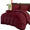 Cruiz Linen 500-TC 100% Egyptian Cotton Down Alternative Comforter Twin/Twin-XL Size 68 x 90 Inches, 1pc Comforter Box Stitched with 4 Corner Tabs, 300 GSM - Machine Washable Comforter, (Wine) view 2
