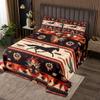Manfei Horse Bedspread Queen Size, Boho Feather Exotic Coverlet Set, Farmhouse Animals Quilted Coverlet with 2 Pillowcases, Kids Boys Girls Room Decor, Soft Polyester Bedding Quilt view 1
