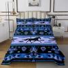 Manfei Horse Bedspread Queen Size, Aztec Western Cowboy Coverlet Set, Boho Exotic Animal Quilted Coverlet with 2 Pillowcases, Kids Boy Girls Room Decor, Soft Polyester Bedding Quilt view 2