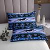 Manfei Horse Bedspread Queen Size, Aztec Western Cowboy Coverlet Set, Boho Exotic Animal Quilted Coverlet with 2 Pillowcases, Kids Boy Girls Room Decor, Soft Polyester Bedding Quilt view 3