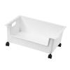 Book Storage Box With Pulley Student Dormi Under The Table Backpack Storage Box Desktop Storage Basket To Organize Classroom Book Box Storage Boxes Storage Boxes (White) view 2