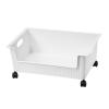 Book Storage Box With Pulley Student Dormi Under The Table Backpack Storage Box Desktop Storage Basket To Organize Classroom Book Box Storage Boxes Storage Boxes (White) view 3