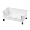 Book Storage Box With Pulley Student Dormi Under The Table Backpack Storage Box Desktop Storage Basket To Organize Classroom Book Box Storage Boxes Storage Boxes (White) view 4