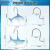 CTOHN 12-Piece Shark Shower Curtain Hooks for Bathroom view 3