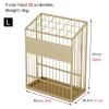 Large Umbrella Holder Commercial,Standing Umbrella Stand Rack Rectangular Metal Storage Organizer for Canes Walking Sticks,Modern Grid Shelf(Color:B) view 2