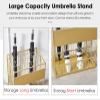 Large Umbrella Holder Commercial,Standing Umbrella Stand Rack Rectangular Metal Storage Organizer for Canes Walking Sticks,Modern Grid Shelf(Color:B) view 3