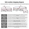 Sofa Cover Chenille Non-Slip Sofa Slipcovers L/U Shape Modern Style Couch Cushion Covers Machine Washable (Dark Blue,70 * 150cm) view 4