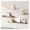 Acrylic Wall Storage Rack Wall Hanging Bookshelf Decorative partition Wall one-Word Panel Display Rack Storage Rack(Black,40x15cm/16x6in) view 2