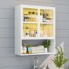 CBNTKI Metal Bathroom Cabinet Wall Mounted,Hanging Medicine Cabinets with 2 Glass Doors,White 3-Tier Over The Toilet Wall Storage Cabinet,Wall Cabinet for Bathroom Laundry Room Kitchen view 1