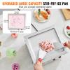 Happybuy Fried Ice Cream Roll Machine, 11"" x 9.5"" Pan, Stainless Steel Rolled Ice Cream Maker with Compressor and 2 Scrapers, for Ice Cream, Frozen Yogurt, Ice Cream Rolls view 4