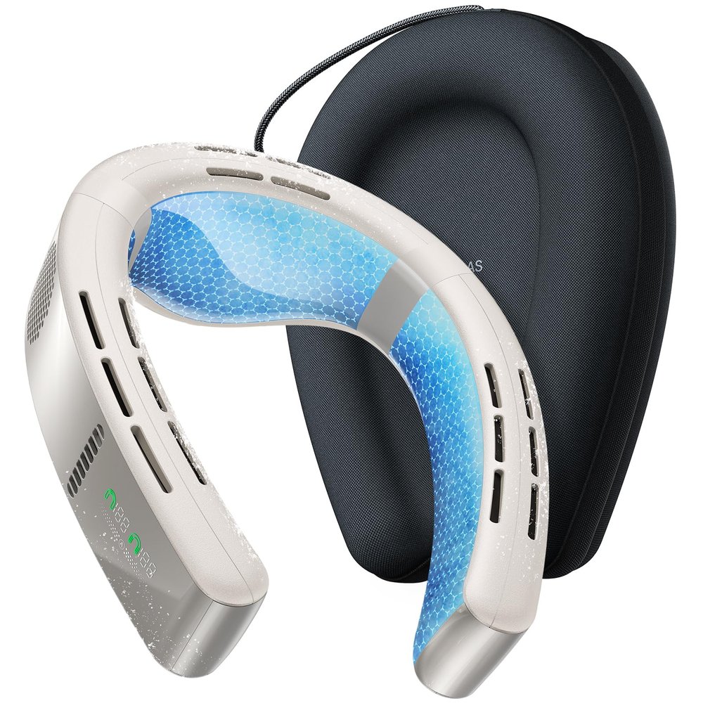 TORRAS COOLiFY 2025 Cyber AI Neck Air Conditioner, Ultimate Immersive Cooling Portable Neck FanNo.1 Coolest & Max Cooling Area Neck Cooler Neck Fans that Blow Cold Air Rechargeable for Gifts