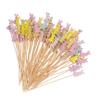 CIYODO Festive Easter Bunny Pick Assortment 100pcs Bamboo Toothpicks Easter Party Supplies Decorative Picks view 1