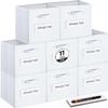 artsdi Fabric storage cubes (Set of 8) 11 Inch Cube Storage Bin, Cube storage with 8 Labels Window Cards & a Pen, Foldable cube Organizer bins,11x11 Storage bin, Cubby Organizer Boxes, White view 1