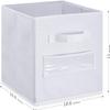 artsdi Fabric storage cubes (Set of 8) 11 Inch Cube Storage Bin, Cube storage with 8 Labels Window Cards & a Pen, Foldable cube Organizer bins,11x11 Storage bin, Cubby Organizer Boxes, White view 3