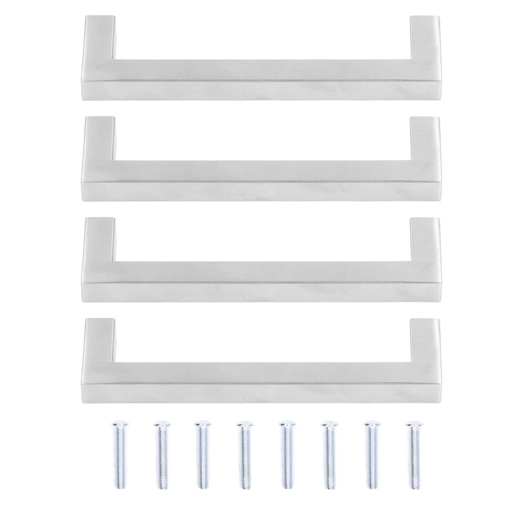 Restokki Cabinet Handles Stainless Steel Cupboard Pulls for Furniture Doors Desk Drawers Modern Design Kitchen Bathroom Home Office (12 * 12 * 192)