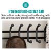 Coat Rack, Hall Tree with Shoe Storage Bench, Entryway Bench with Shoe Storage, Hall Tree for Entryway Storage Bench, Hall Tree with Bench Freestanding, Easy Assembly(White,L66*W30CM/L25.9*W11.8IN) view 4