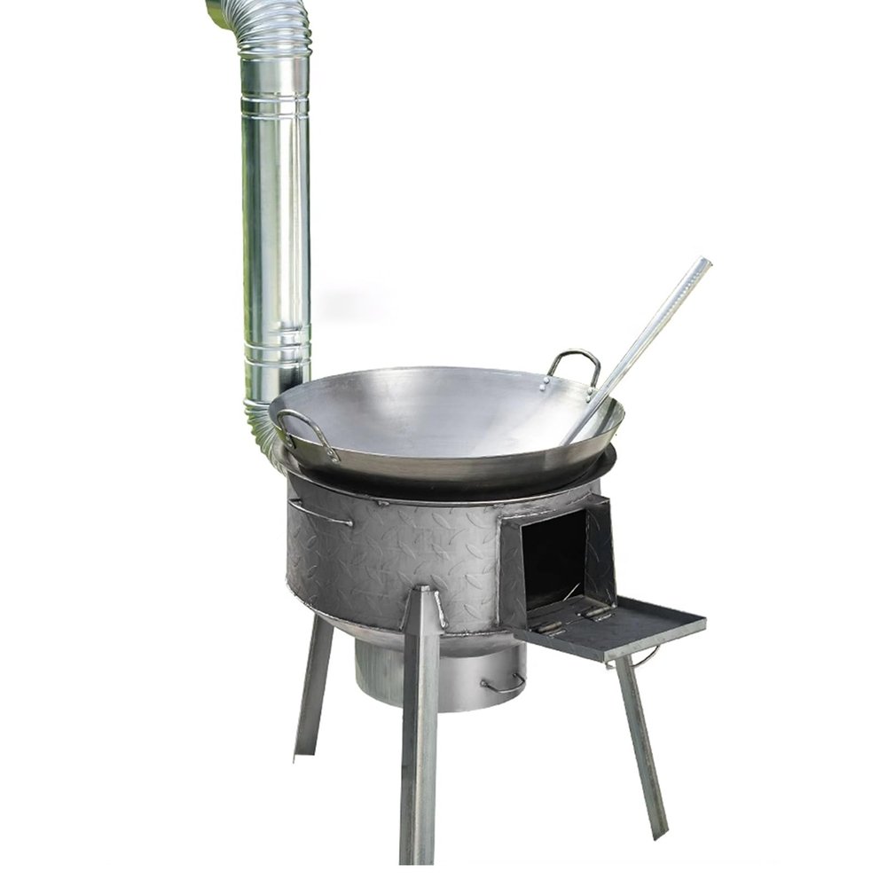 Camping Wood Burning StovePicnic Stove With Chimney For Home Use, Maximum Load Capacity 150kg/330lbs,Outdoor Wood Stove Removable Legs Portable Design, Suitable For Outdoor Camping(43cm/17in)