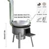Camping Wood Burning StovePicnic Stove With Chimney For Home Use, Maximum Load Capacity 150kg/330lbs,Outdoor Wood Stove Removable Legs Portable Design, Suitable For Outdoor Camping(43cm/17in) view 2