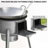 Camping Wood Burning StovePicnic Stove With Chimney For Home Use, Maximum Load Capacity 150kg/330lbs,Outdoor Wood Stove Removable Legs Portable Design, Suitable For Outdoor Camping(43cm/17in) view 3