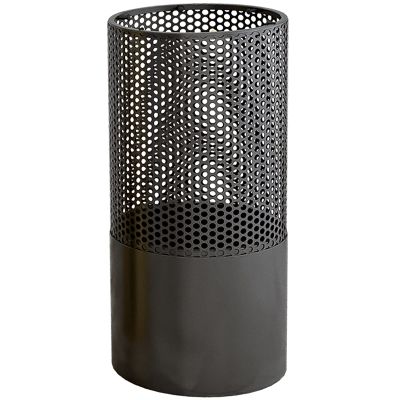 Metal Mesh Umbrella Stand with Hooks - Round Hollow Out Storage Rack for Canes Walking Sticks, Patio Home Front Door Organizer