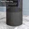 Metal Mesh Umbrella Stand with Hooks - Round Hollow Out Storage Rack for Canes Walking Sticks, Patio Home Front Door Organizer view 3